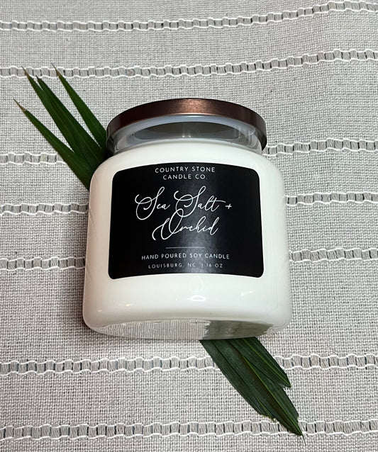 18oz Sea Salt and Orchid Candle