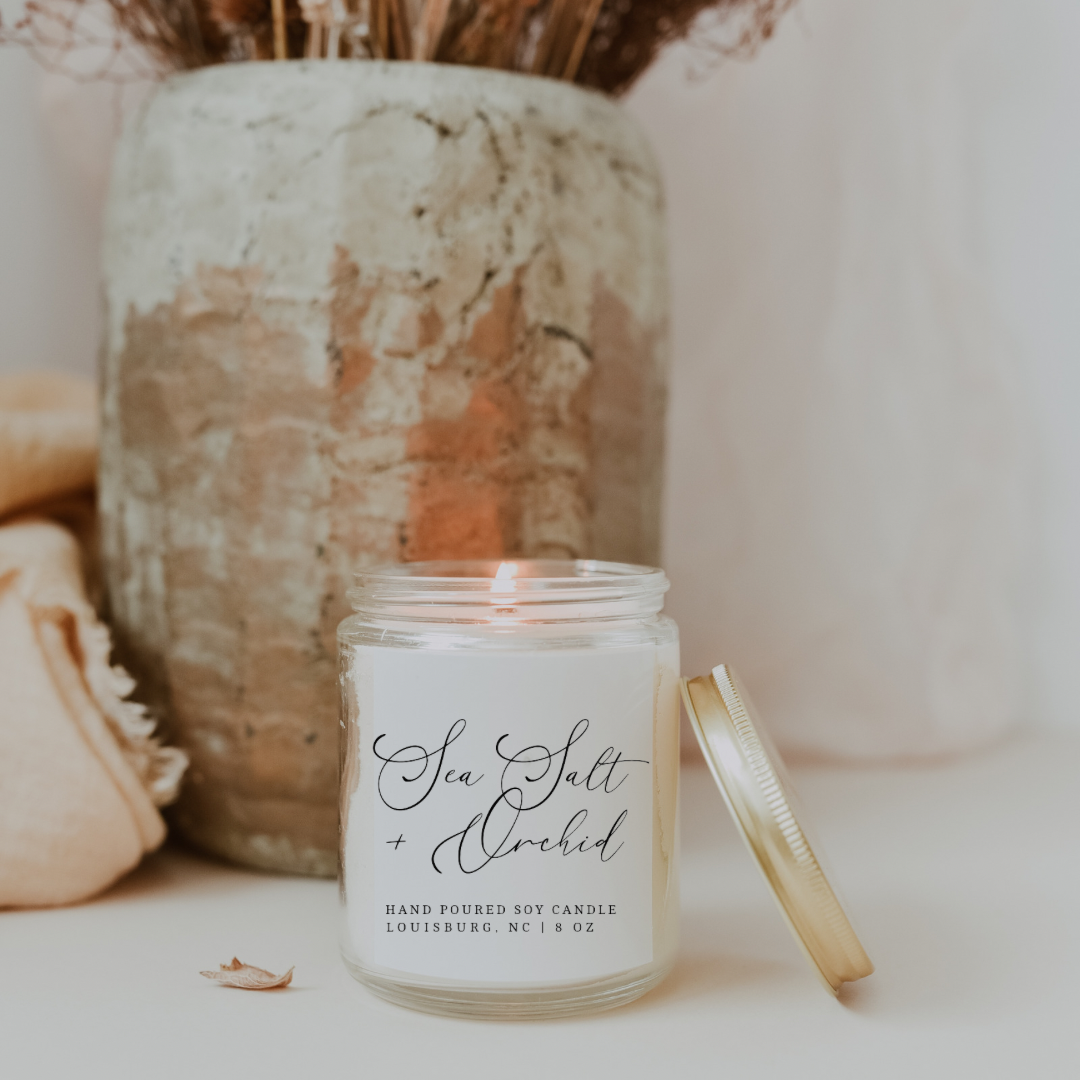 8oz Sea Salt & Orchid Candle